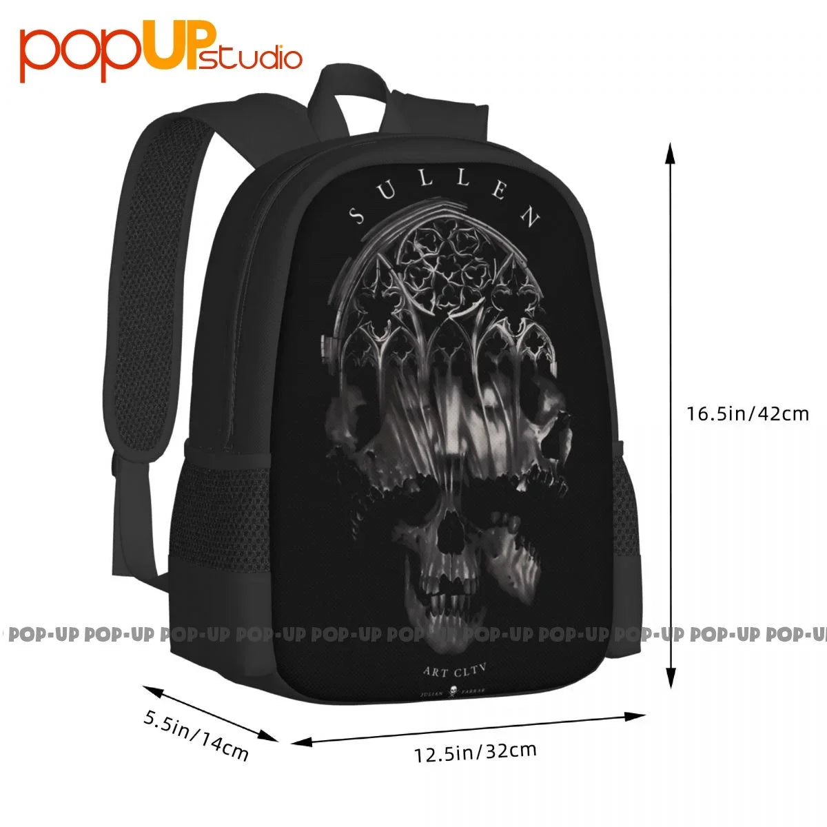 Sullen Clothing Farrar Iv Tattoo Skulls Backpack Large Capacity School Schoolbag Storage Bag Bags For Travel