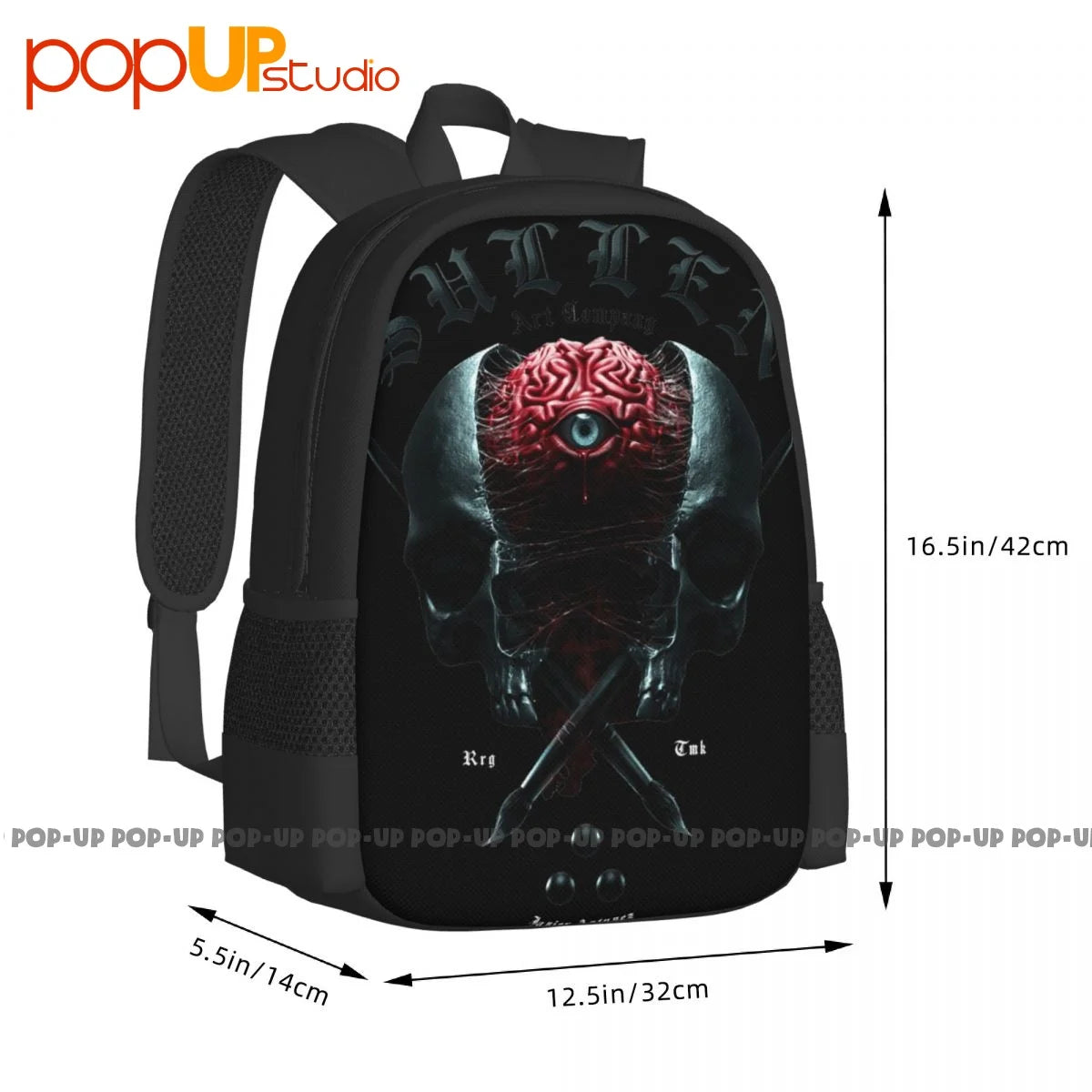 Sullen Mens Minds Eye Tattooed Backpack Large Capacity Gym Shoe Bag 3d Printing Outdoor Running