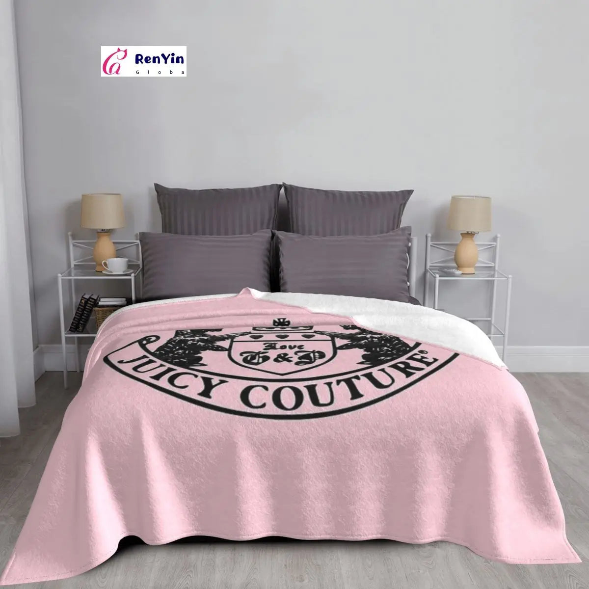 Juicy Couture Plaid Quilt for Bed Summer Blanket Bed Linens and Covers