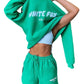 Women's 2 piece Fashion Street Trend Hoodie and Shorts