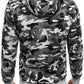 New hooded cardigan sweater large size fashion trend camouflage casual sports sweater jacket