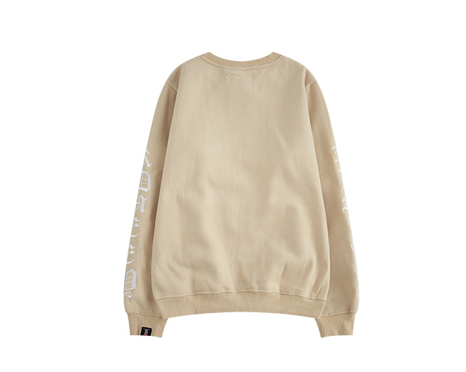 Simple embroidered terry sweater - Street Beats Clothing