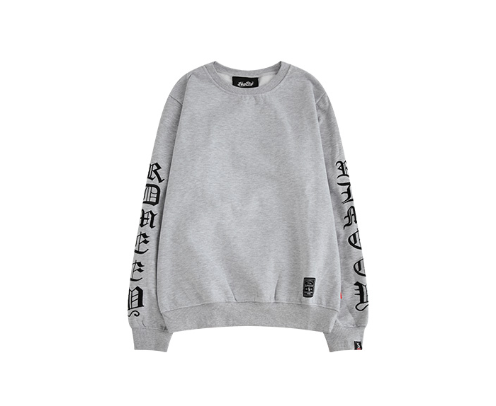 Simple embroidered terry sweater - Street Beats Clothing