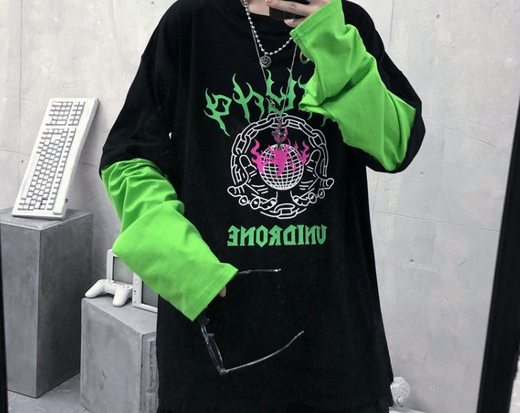 Fake two long-sleeved T-shirts - Street Beats Clothing