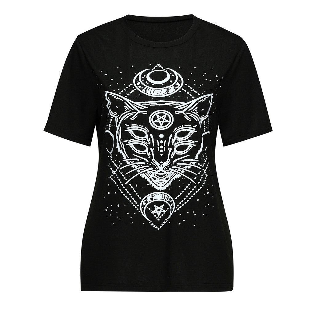 Gothic star punk t-shirt - Street Beats Clothing