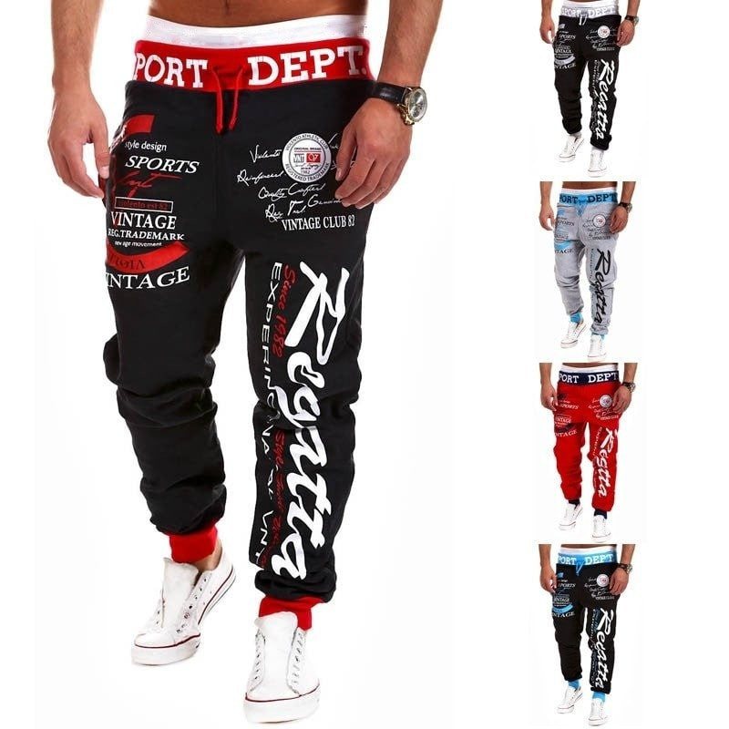 Sport Print Skinny Harem Pants