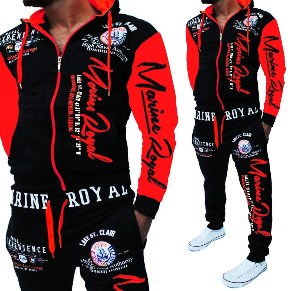 Men Tracksuit 2 Piece Tops and Pants Mens Sweat Suits Set - Street Beats Clothing