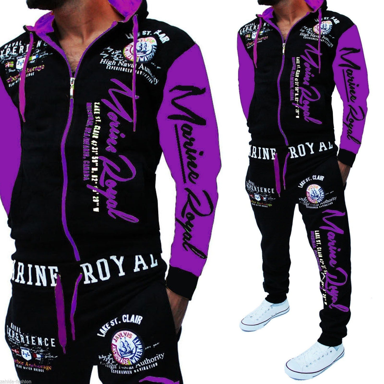 Men Tracksuit 2 Piece Tops and Pants Mens Sweat Suits Set - Street Beats Clothing