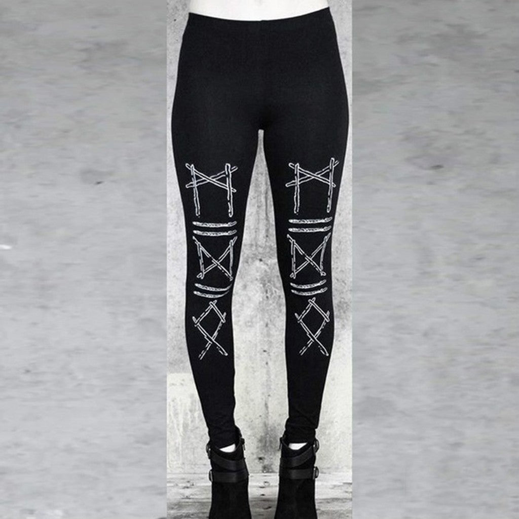 Punk style sports leggings - Street Beats Clothing