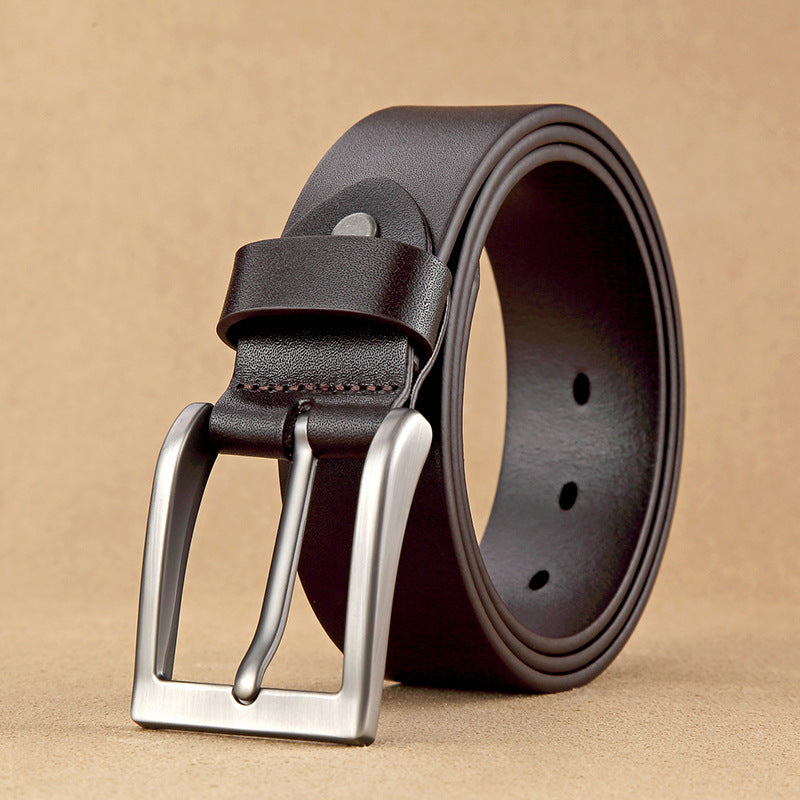 Fashion Men's Leather Belt With Pin Buckle - Street Beats Clothing