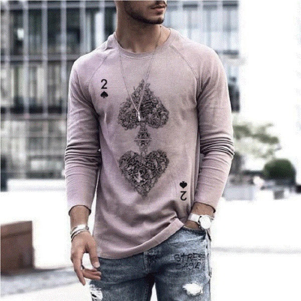 Elastic Mens T-Shirt V-Neck Long Sleeve Men T Shirt - Street Beats Clothing