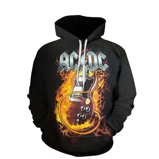 Band Guitar ACDC 3D Digital Printing Hoodie