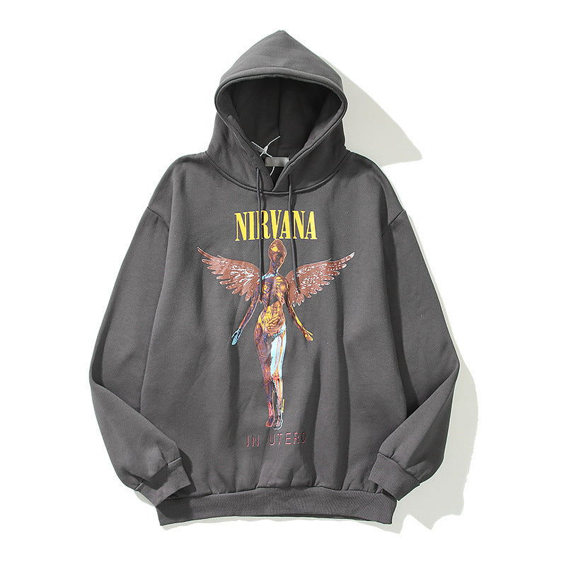 Dark Angel Distressed Hoodie Sweater Rock Hip Hop