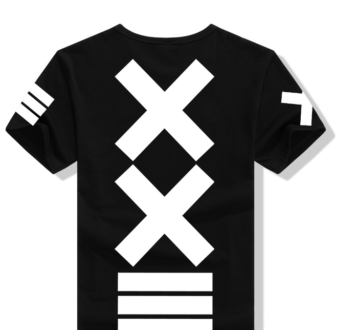 Men's hip hop rock print T-shirt