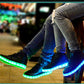 Colorful luminescent board shoes fluorescent sports shoes casual shoes high - Street Beats Clothing