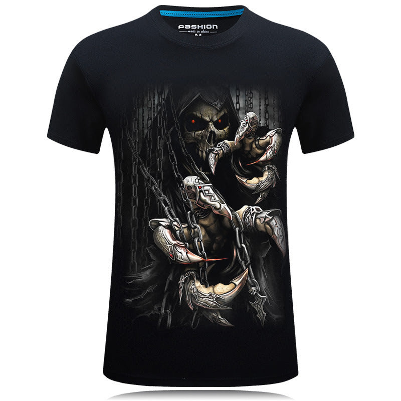 Skull Design 3D Print Tshirt - Street Beats Clothing