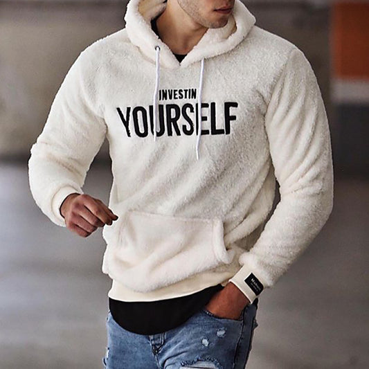 Winter Mens Fluffy Hoodie Pullover Sweatshirt Casual Fashion with Kangaroo Pocket - Street Beats Clothing