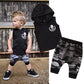 2PCS Toddler Kids Baby Boy Sleeveless Hooded Clothes T-shirt Tops Camo Pants Outfits - Street Beats Clothing