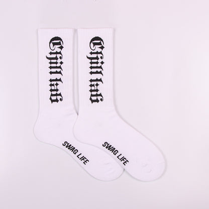 Hip Hop Gothic Skateboard Long Socks - Street Beats Clothing