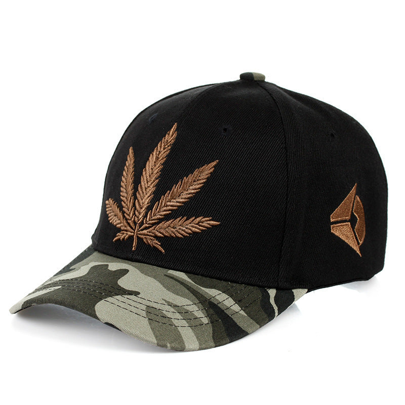 Simple Green Maple Leaf Hemp Leaf Caps Men And Women Baseball Caps Shopping - Street Beats Clothing