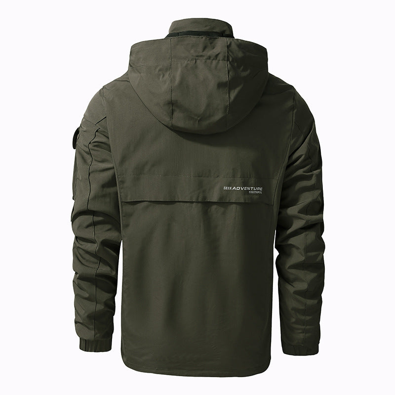 Mens Jacket Hooded Top Technical Work - Street Beats Clothing