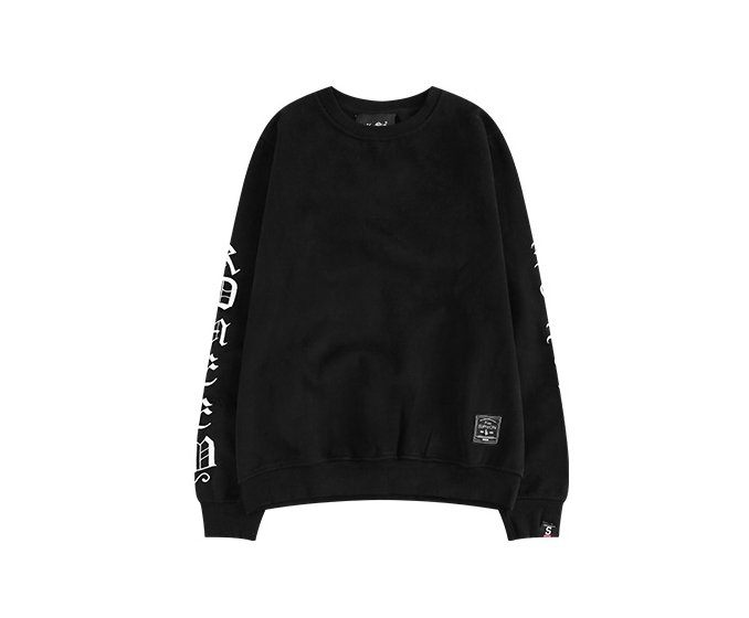 Simple embroidered terry sweater - Street Beats Clothing