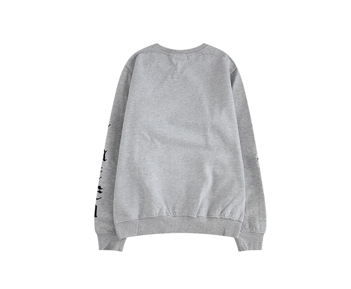 Simple embroidered terry sweater - Street Beats Clothing