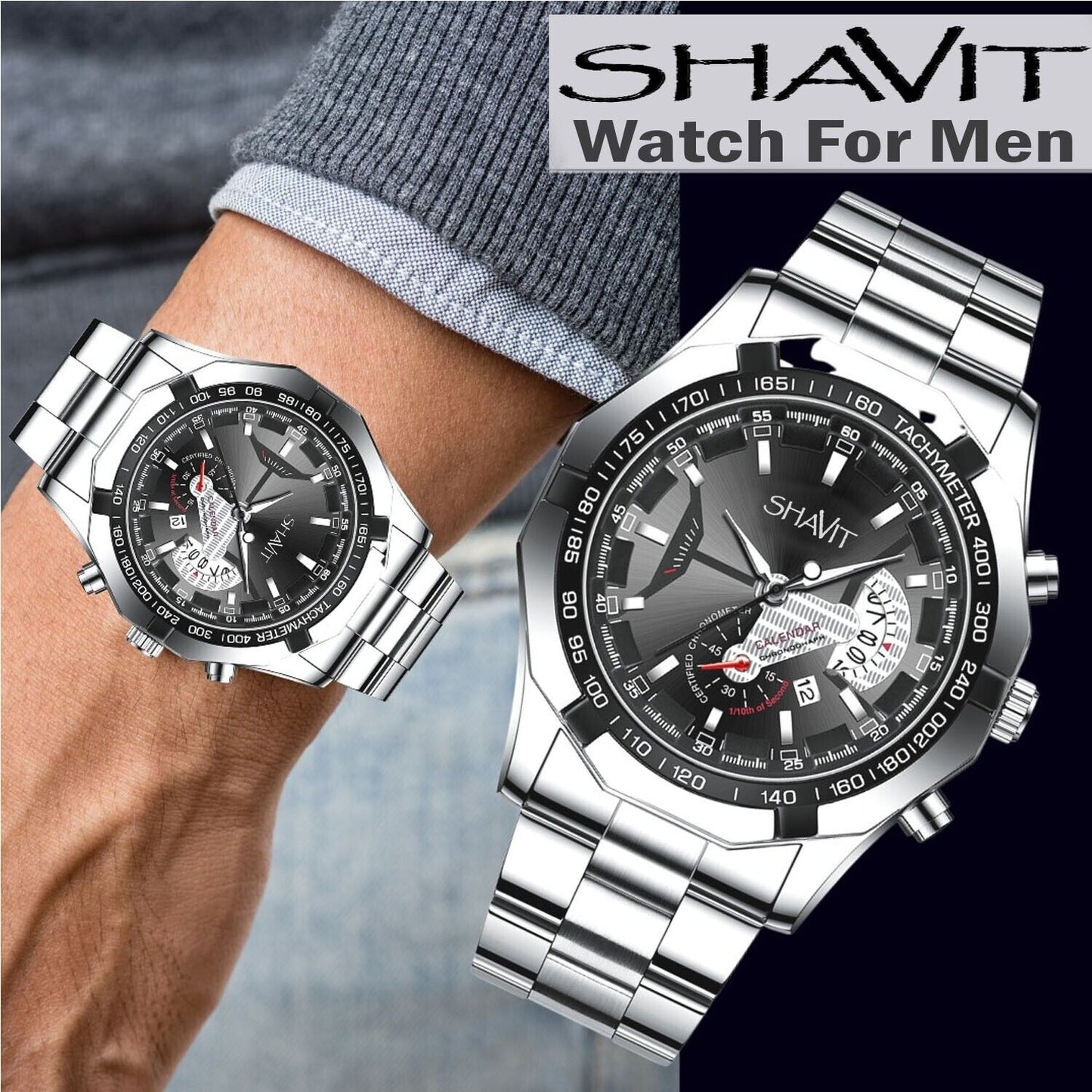 Men's Watch Relojes De Hombre Stainless Steel Quartz Luminous Classic Watches - Street Beats Clothing