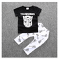 New Children's Clothing Ins Boy Cartoon T-shirt  Violin Print Pants 2 Sets - Street Beats Clothing