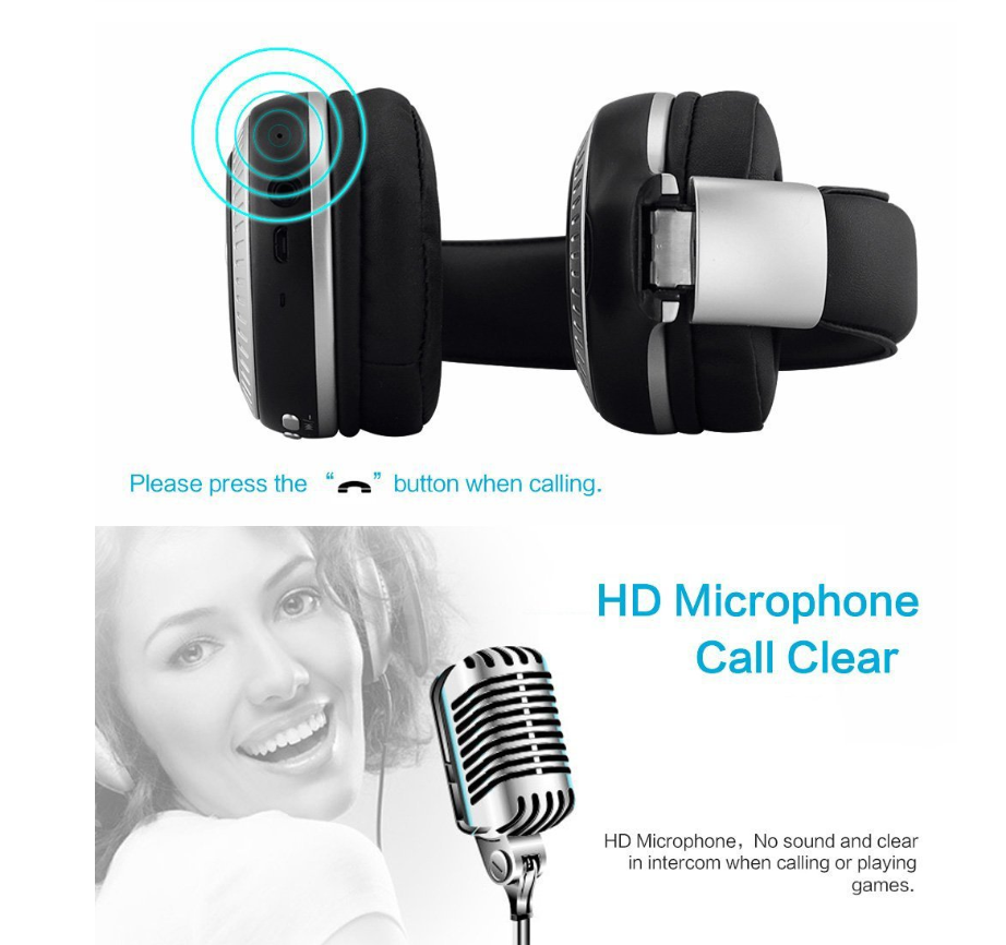 Wireless headset Bluetooth headset High-fidelity card FM wireless headset with stereo - Street Beats Clothing