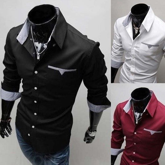 Mens Formal Shirts - Long Sleeve Luxury Dress Shirts - Street Beats Clothing