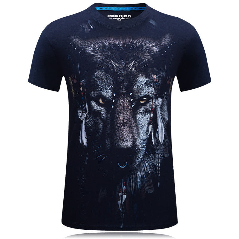 3D Wolf Design Tshirt - Street Beats Clothing