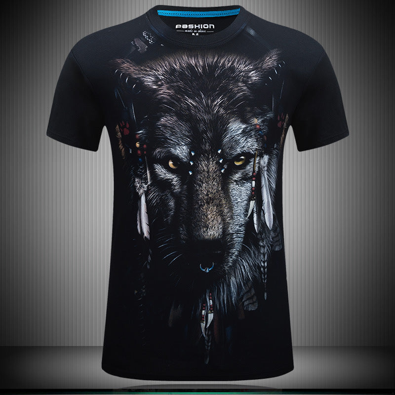 3D Wolf Design Tshirt - Street Beats Clothing