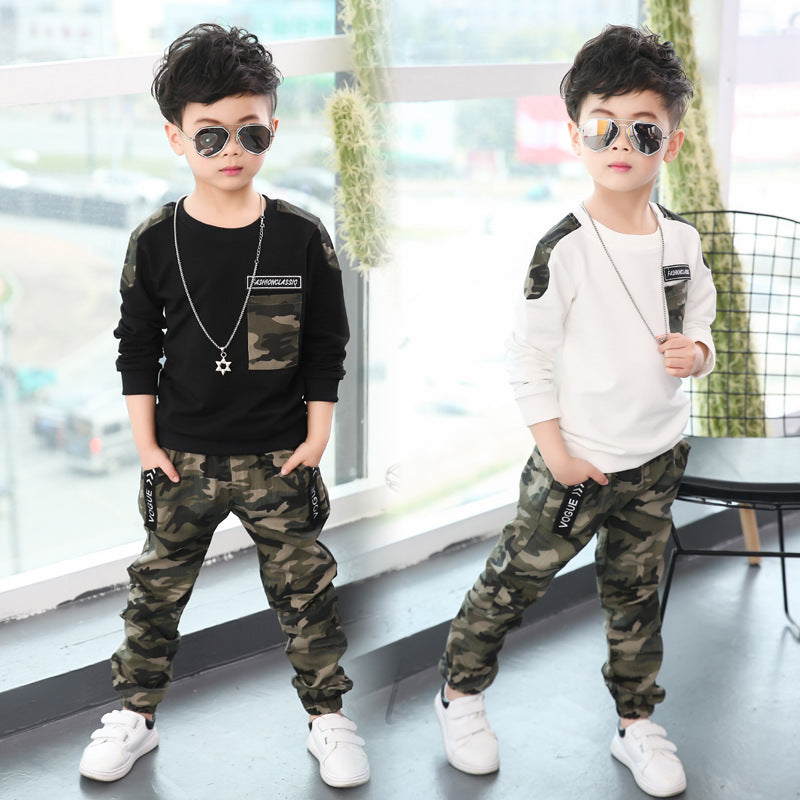 Camouflage long sleeve kids suit - Street Beats Clothing