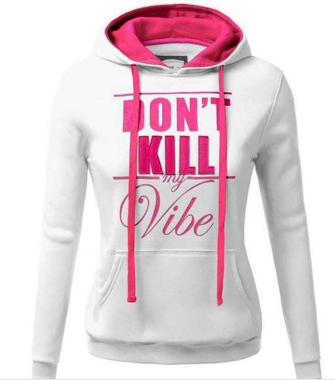 Hooded Long-sleeved Slim-fit Letter T Blood Sweater Women's Clothing - Street Beats Clothing