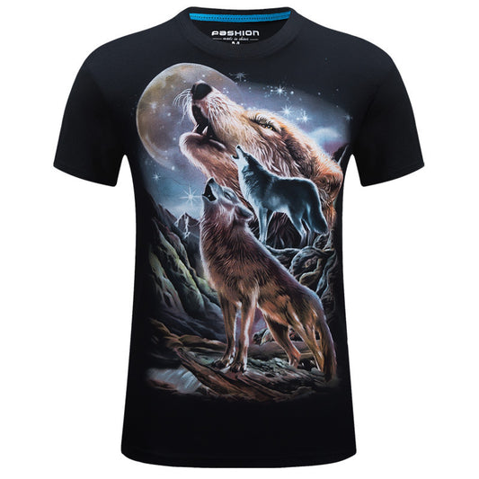 Cool Wolf 3D Design Tshirt - Street Beats Clothing