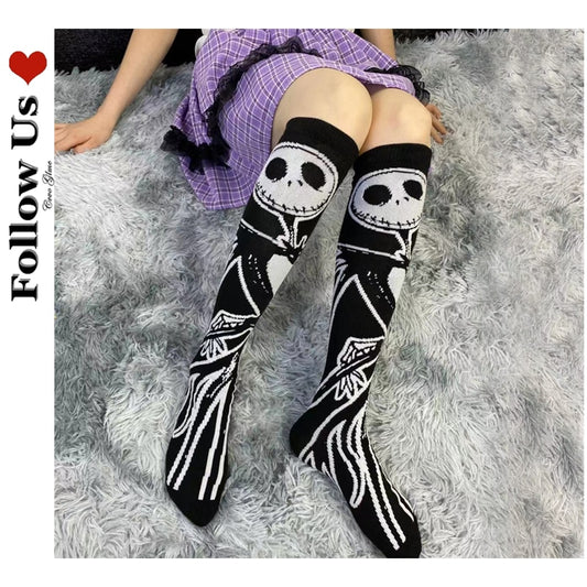 Women Summer 2022 Gothic Black Breathable Sports Socks