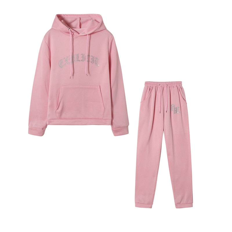 Tracksuit 2 Piece Set Women Diamonds Explicit