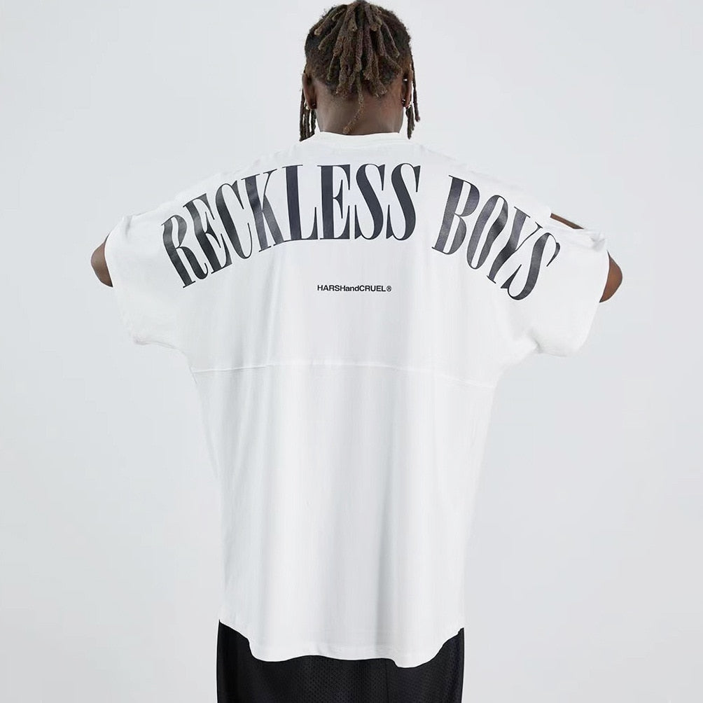 2022 Summer New casual  t-shirt men fashion hip hop streetwear black men tshirt cotton Letter print oversized shirt Male top