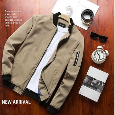 Spring Mens Bomber Zipper Jacket Male Casual Street wear Hip Hop Slim Fit Pilot Baseball Coats Men Clothing Plus Size 4XL