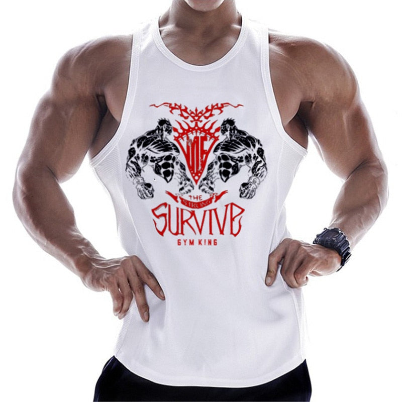 Mens Bodybuilding tank top sleeveless singlet