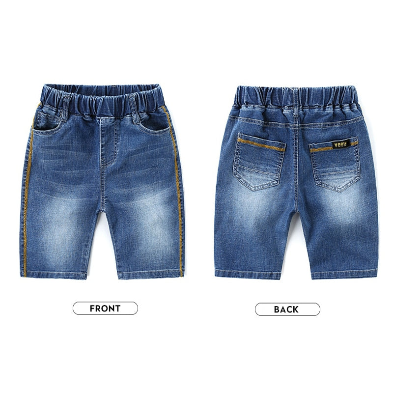 IENENS Shorts Denim Thin Short Trousers Children Short Jeans Kids Baby Stretch Boardshorts Boy Summer Shorts Staright Jeans