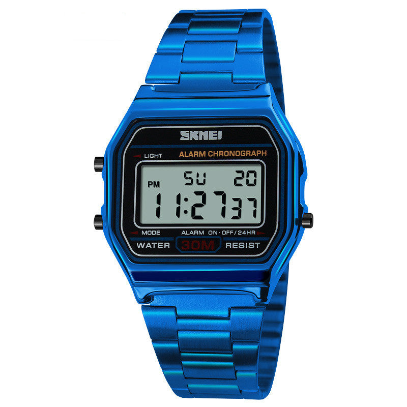 Mens Retro Electronic Watch Steel Band Lightweight Watch - Street Beats Clothing