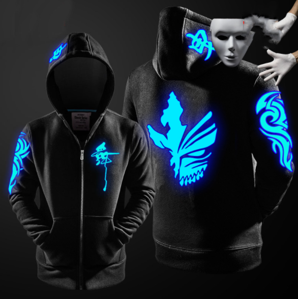 Fashion Ghost Dance Zipper Luminous Sweatshirt - Street Beats Clothing