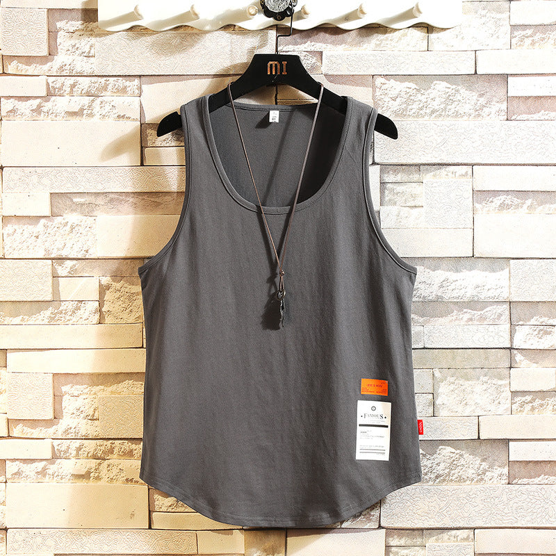 Mens Solid Color Cotton Breathable Loose Casual Tank Tops - Street Beats Clothing