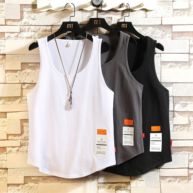 Mens Solid Color Cotton Breathable Loose Casual Tank Tops - Street Beats Clothing